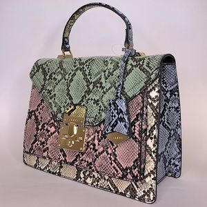 Aldo Faux Snakeskin Top Handle Bag